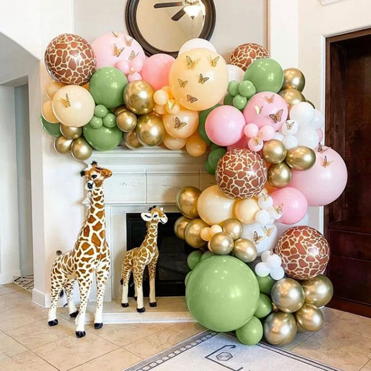 Pink and gold safari baby shower cheap